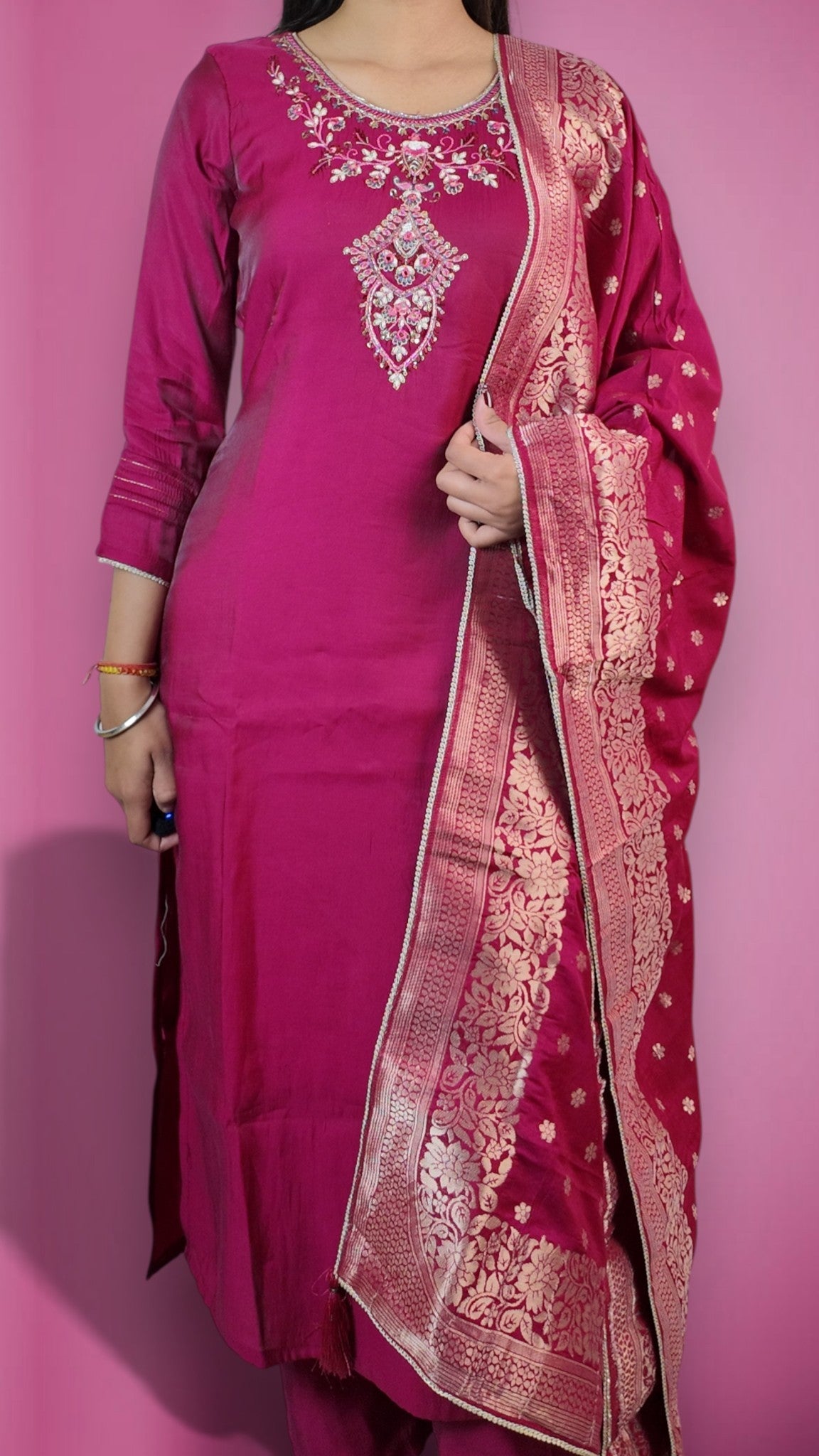 Fuchsia Regal Opulent Charm Suit