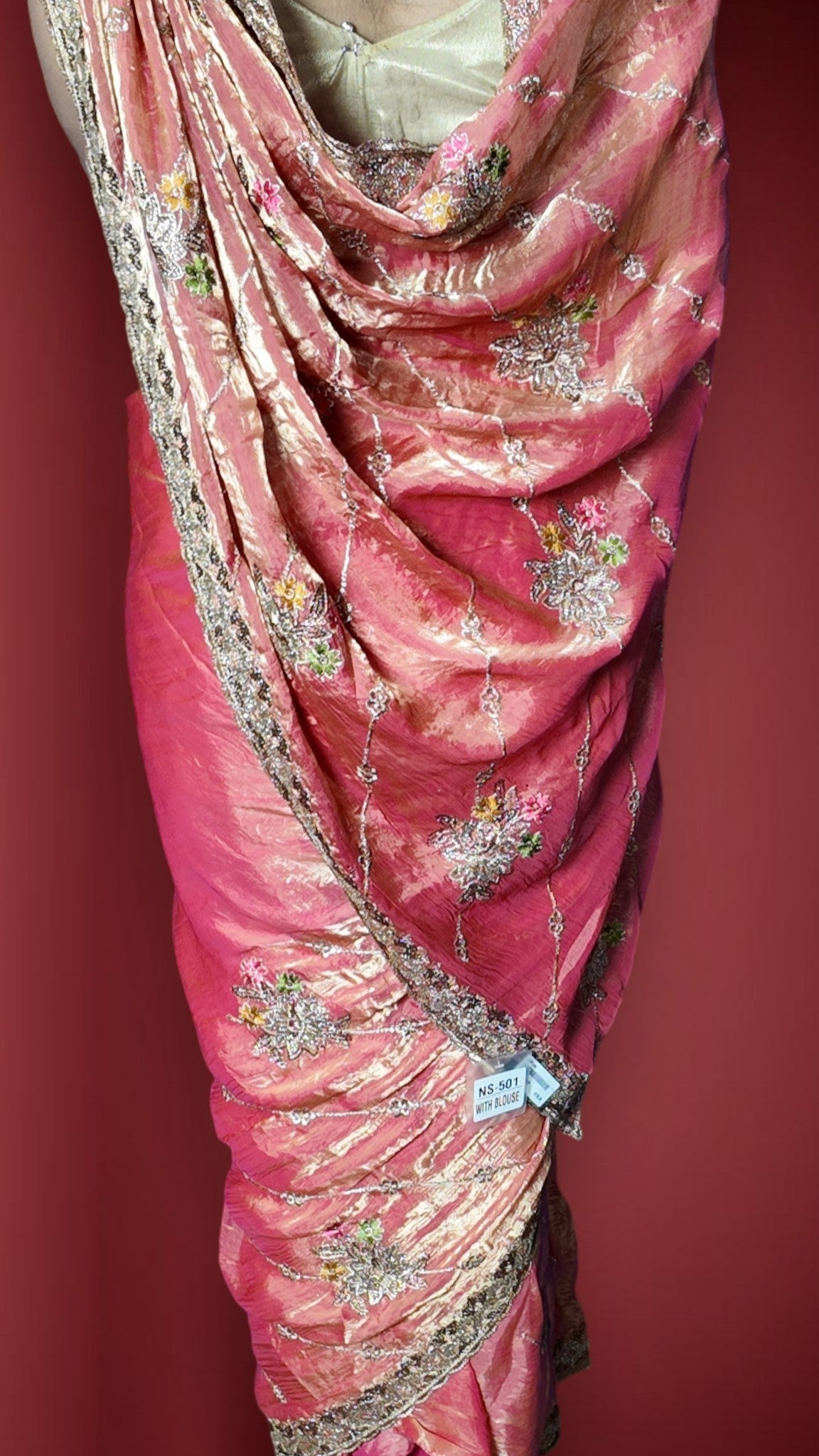 Coral Regal Radiant Couture Saree