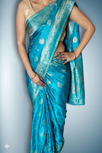 Azure Regal Opulent Heritage Saree
