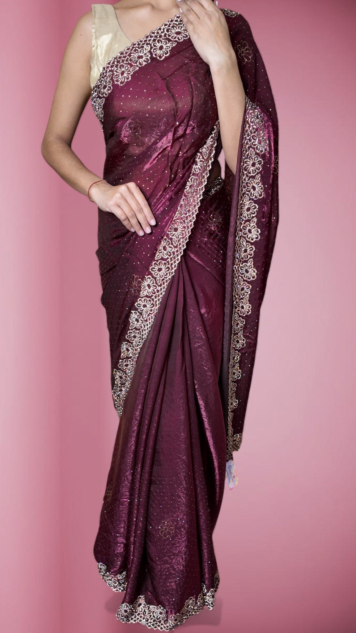 Bordeaux Regal Opulent Mystique Saree