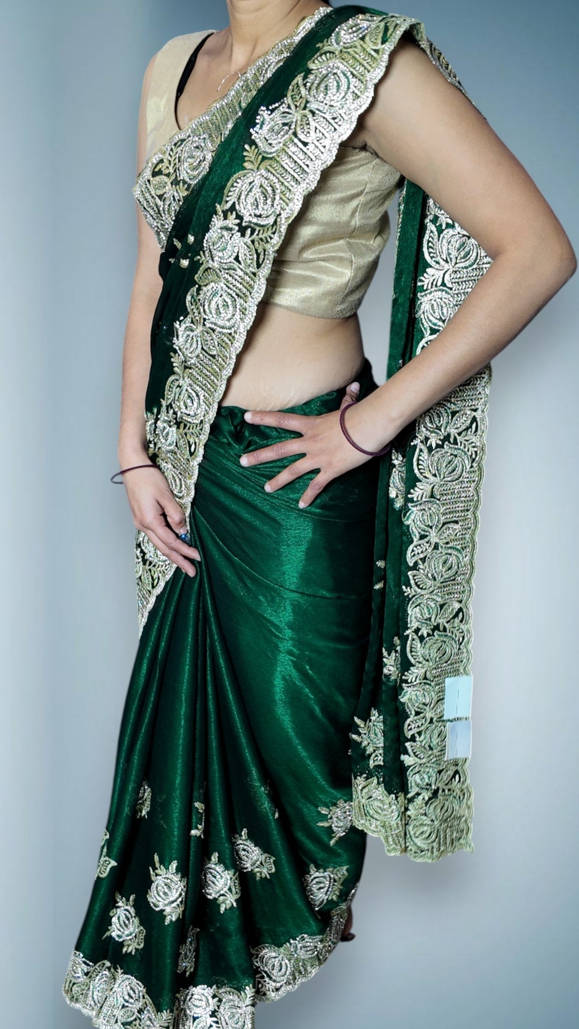 Emerald Regal Opulent Elegance Saree