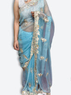 Azure Ethereal Regal Elegance Saree