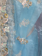 Azure Ethereal Regal Elegance Saree