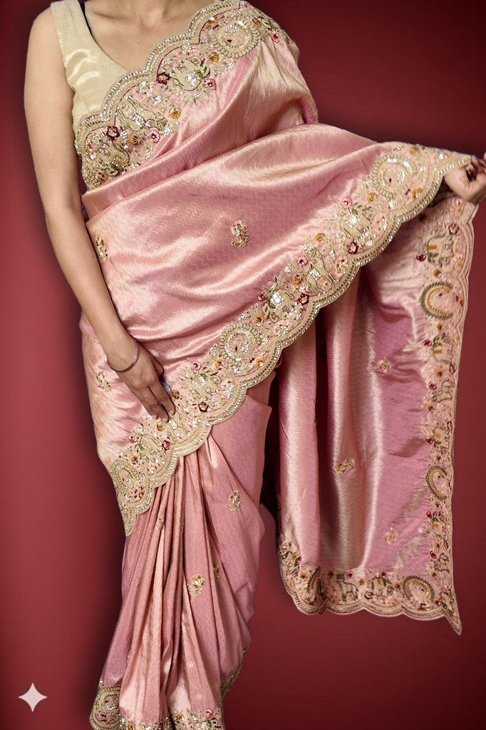 Blush Regal Exquisite Couture Saree