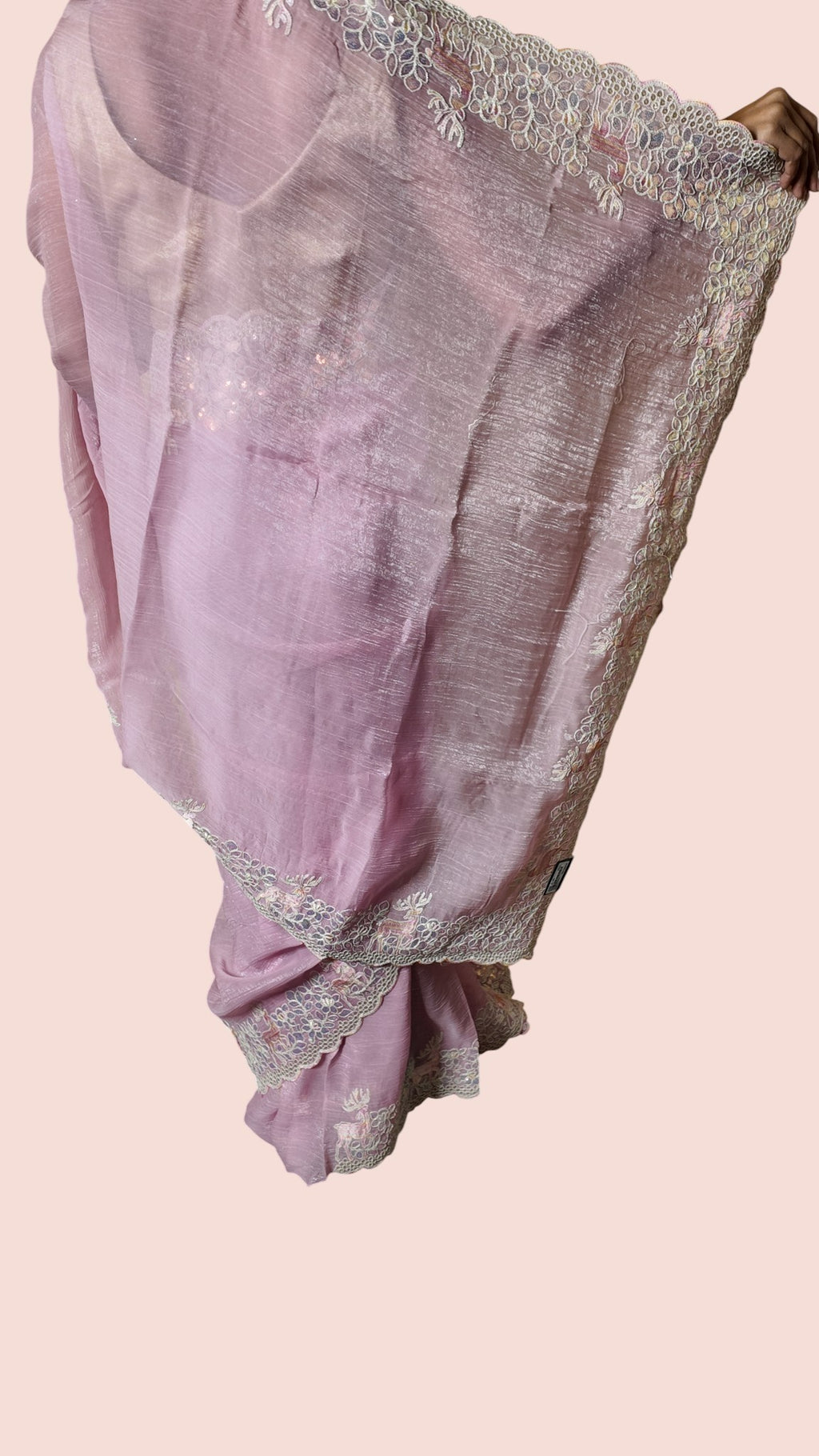 Blush Ethereal Graceful Couture Saree