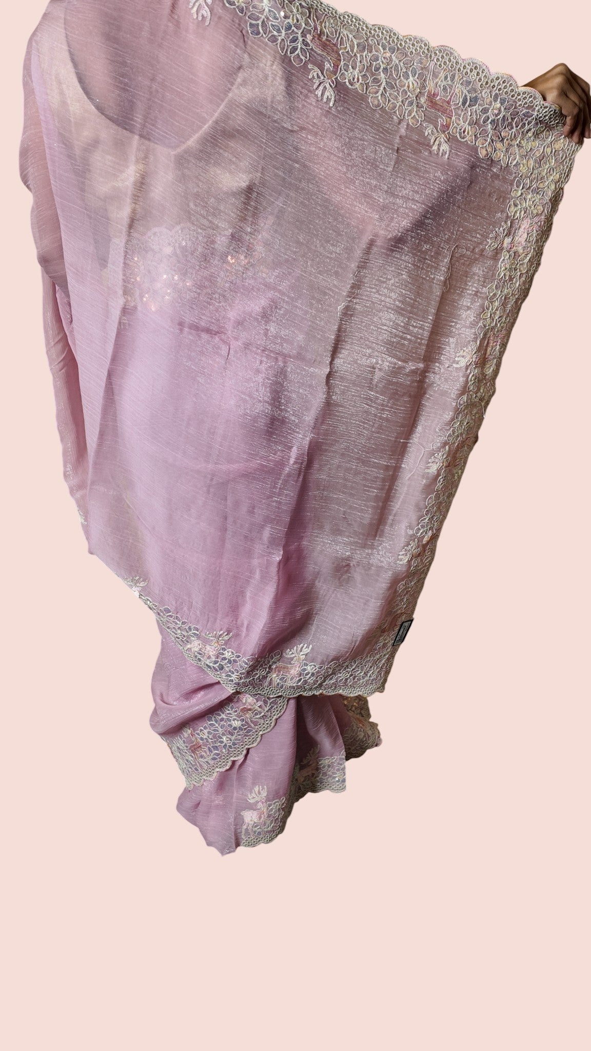 Blush Ethereal Graceful Couture Saree