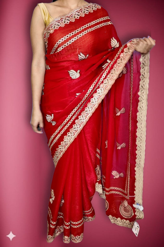 Crimson Regal Opulent Elegance Saree
