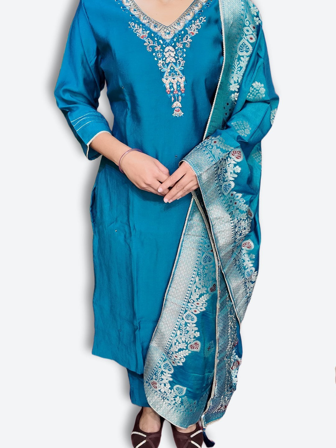 Sapphire Majestic Couture Elegance Suit