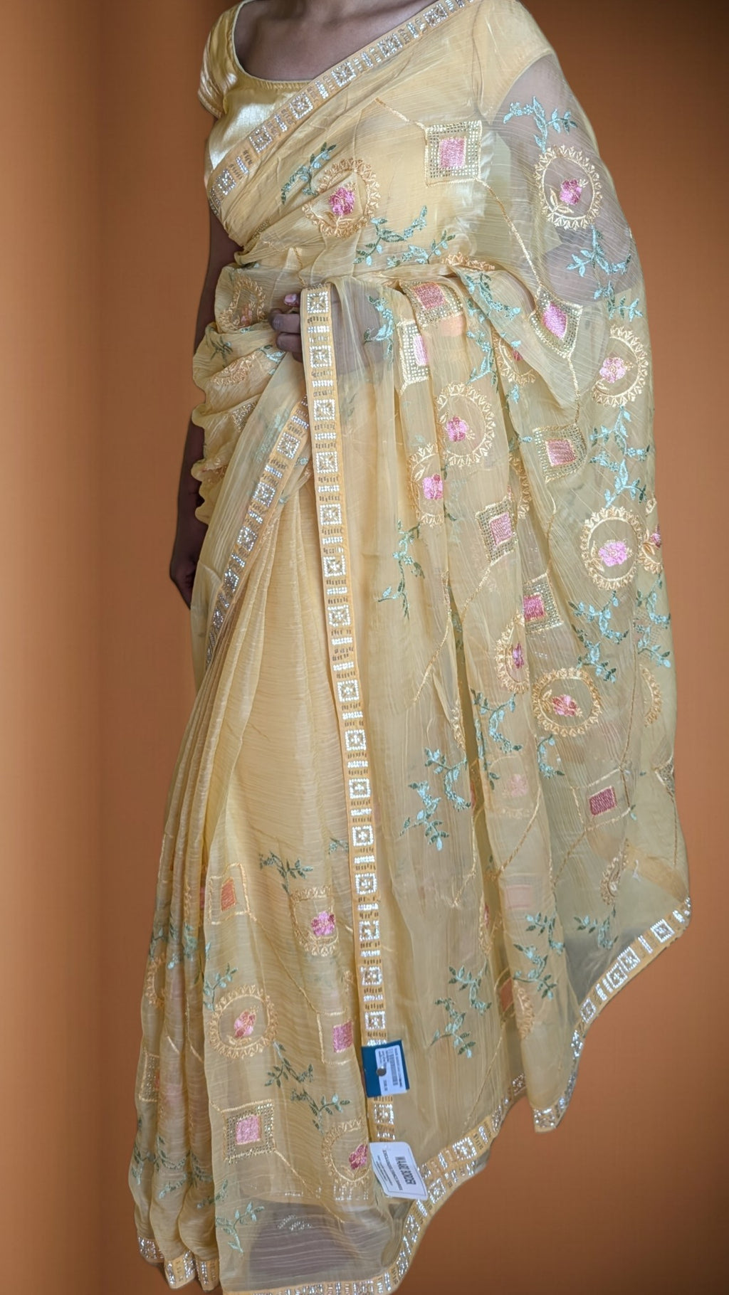 Saffron Timeless Enchanted Elegance Saree