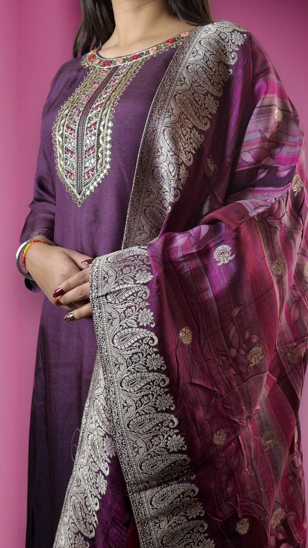 Plum Regal Exquisite Couture Suit
