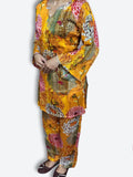 Saffron Regal Bloom Elegance Suit