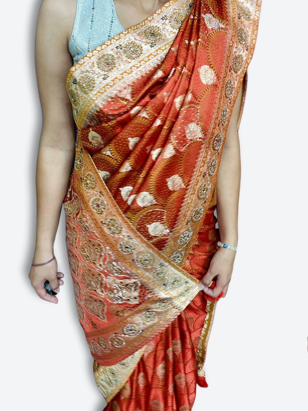 Copper Regal Opulent Heritage Saree