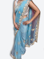 Azure Ethereal Regal Elegance Saree