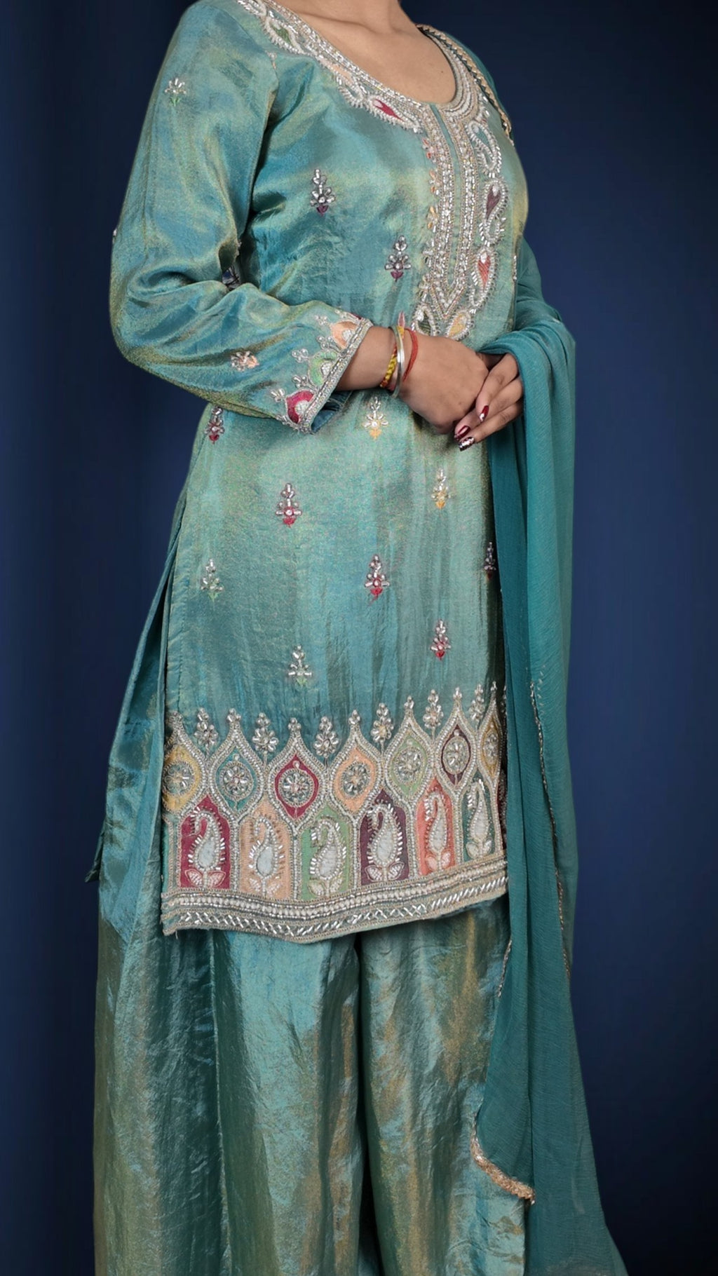 Turquoise Regal Timeless Elegance Suit
