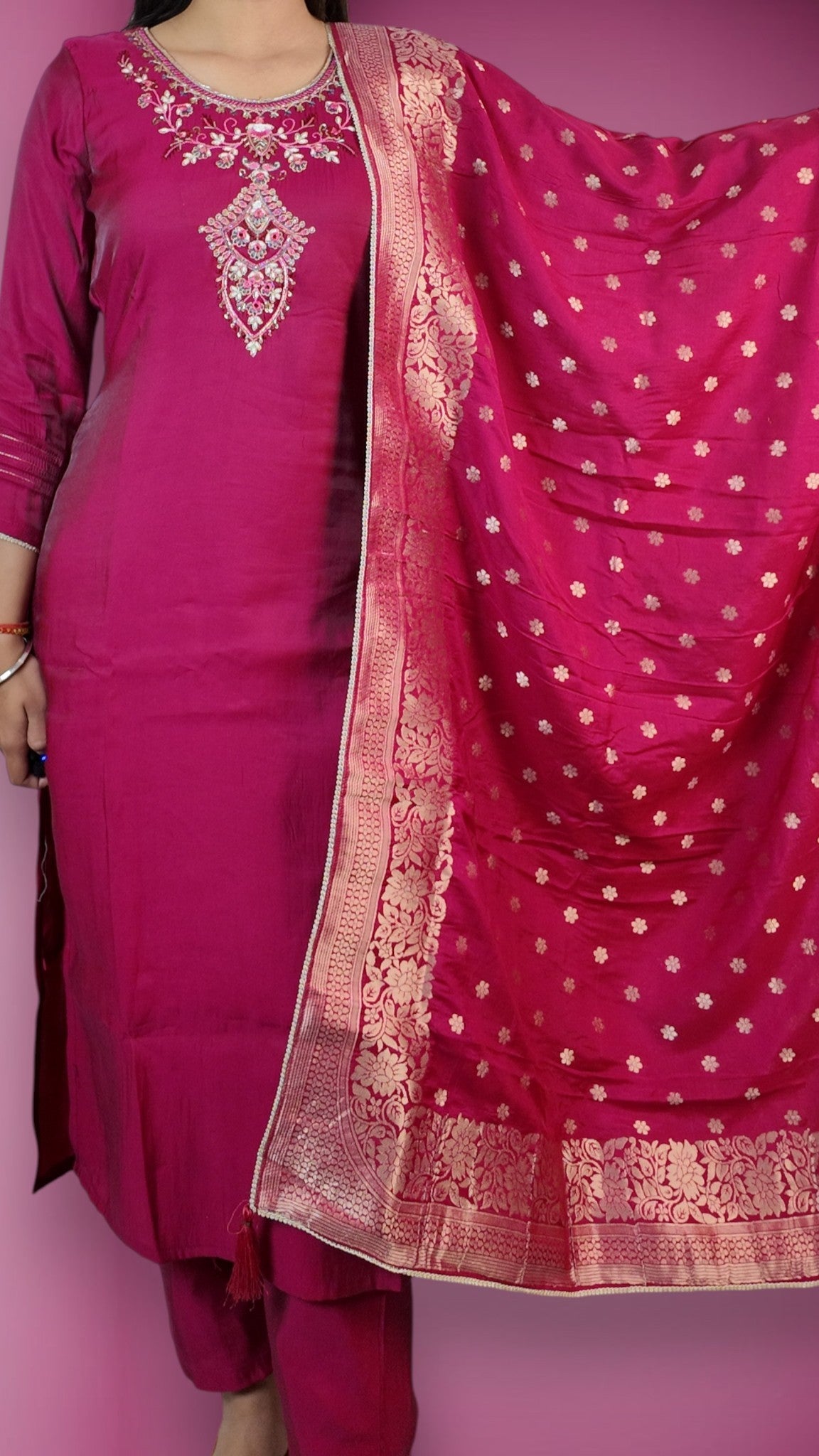 Fuchsia Regal Opulent Charm Suit