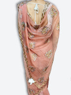 Peach Radiant Regal Bloom Saree