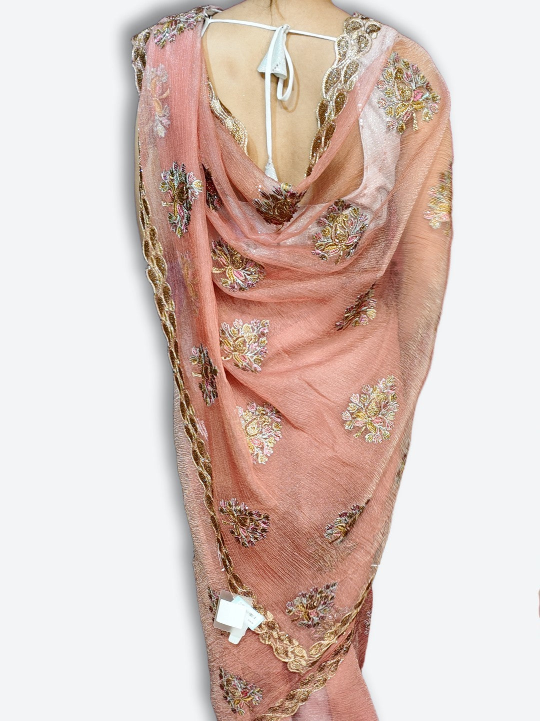Peach Radiant Regal Bloom Saree