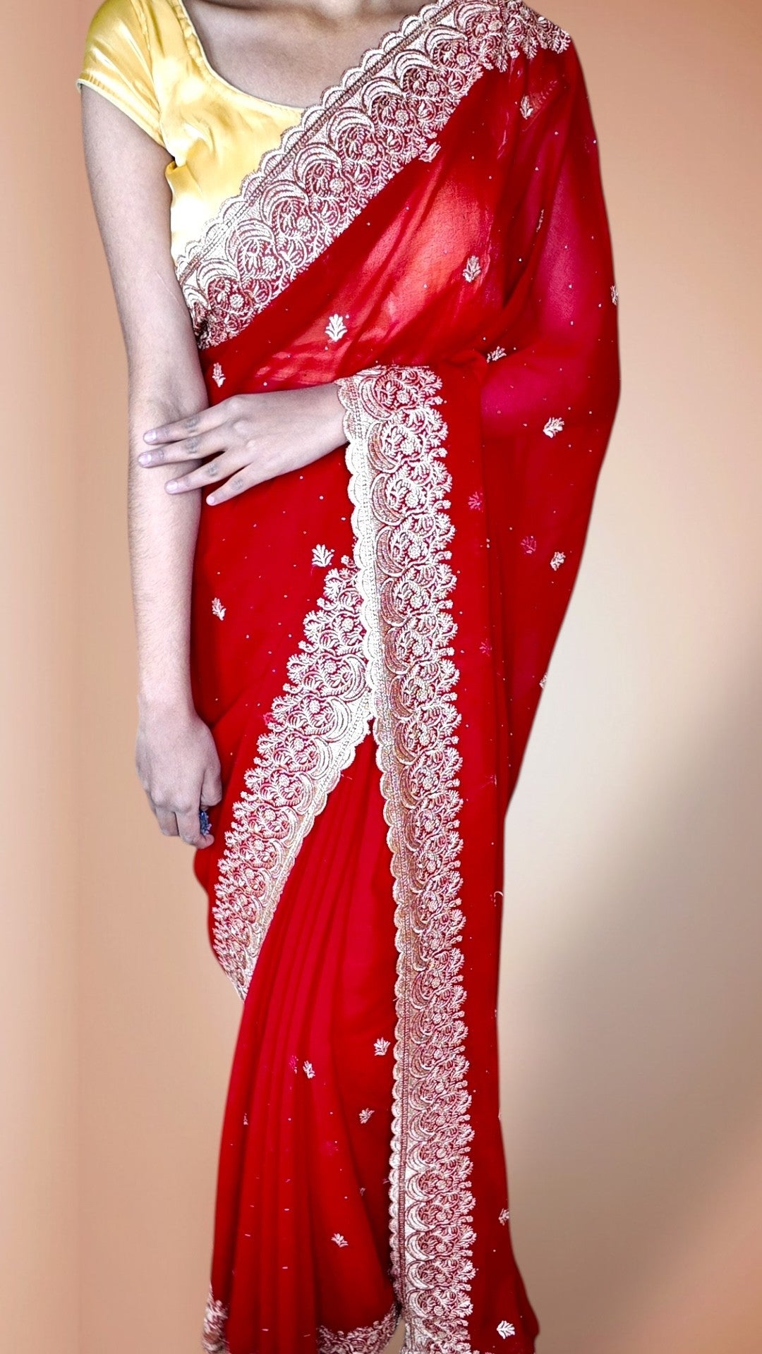 Crimson Regal Opulent Heritage Saree