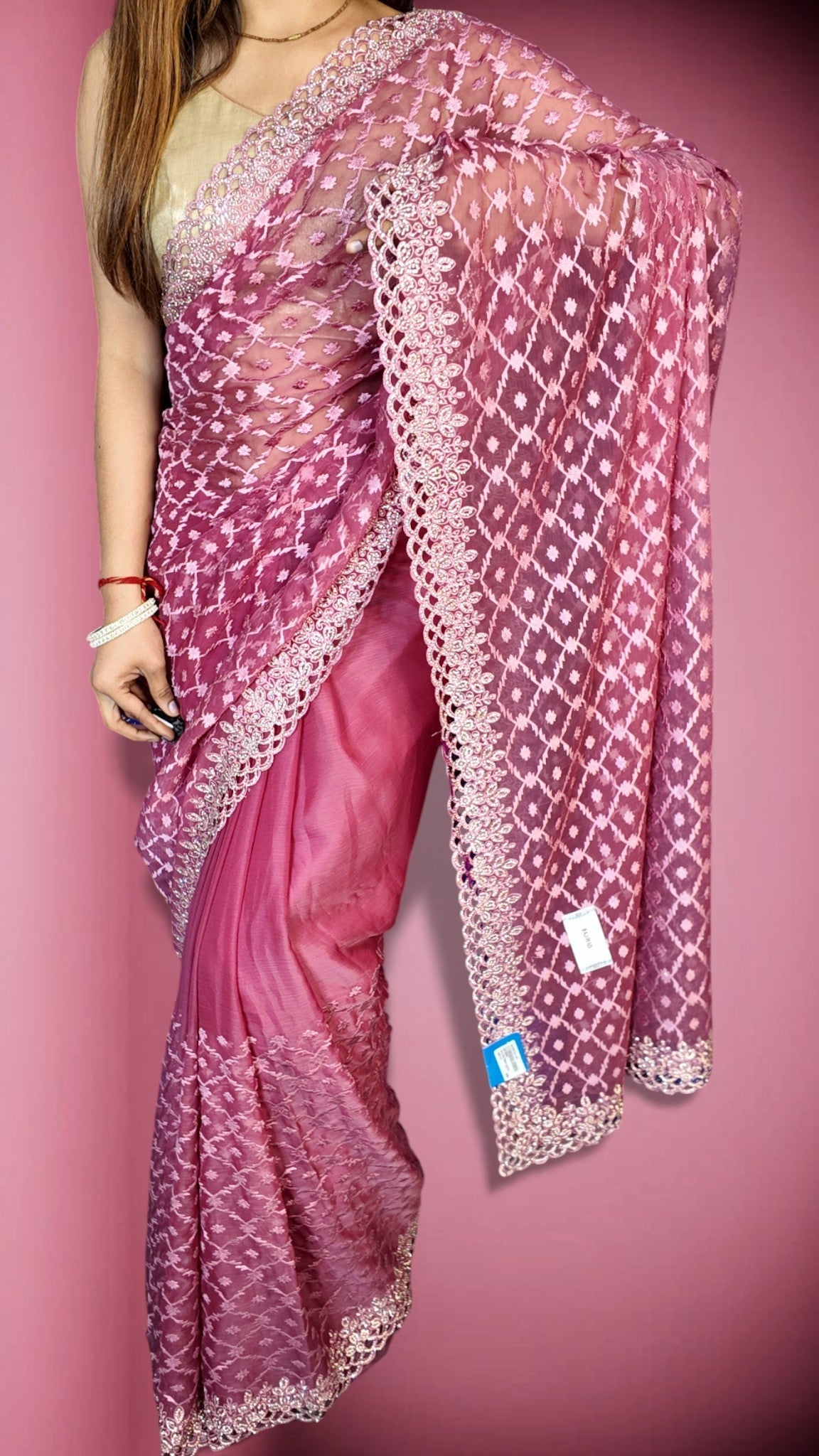 Blush Ethereal Regal Elegance Saree