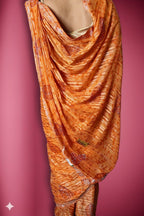Tangerine Radiant Majestic Couture Saree