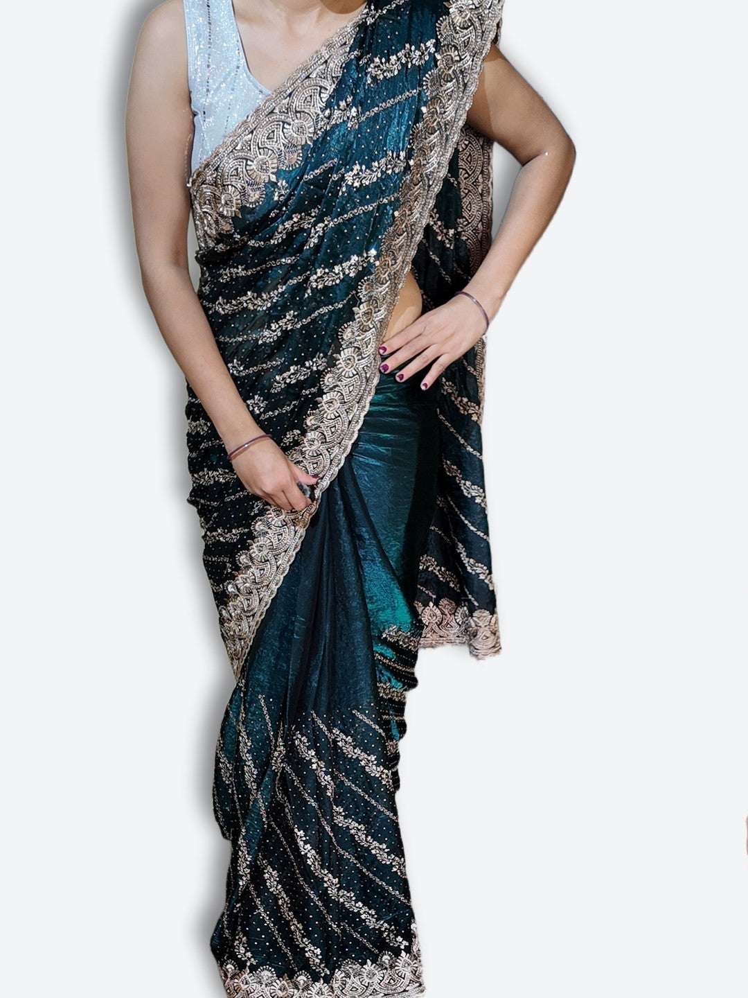 Emerald Regal Opulent Glamour Saree
