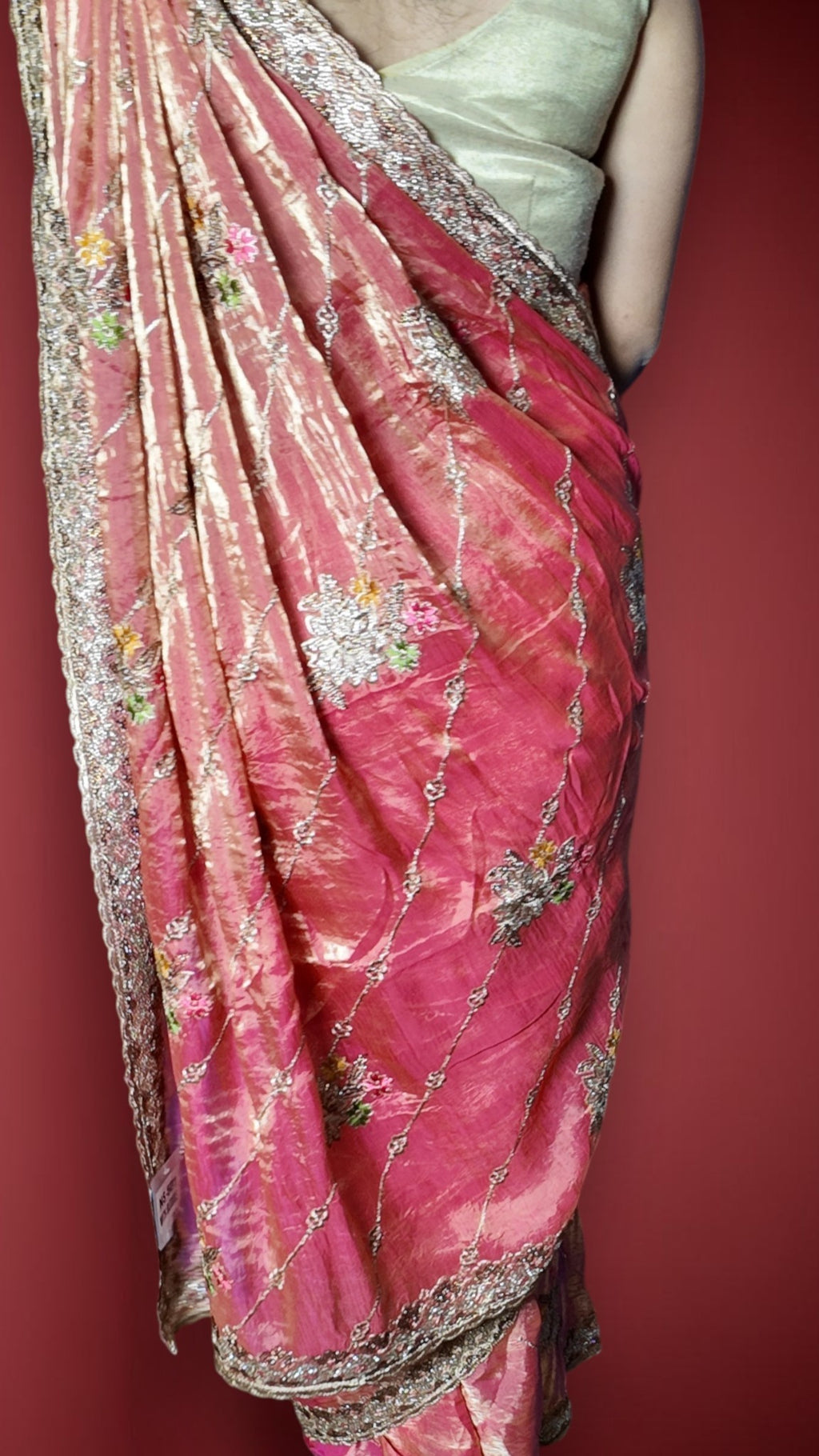 Coral Regal Radiant Couture Saree