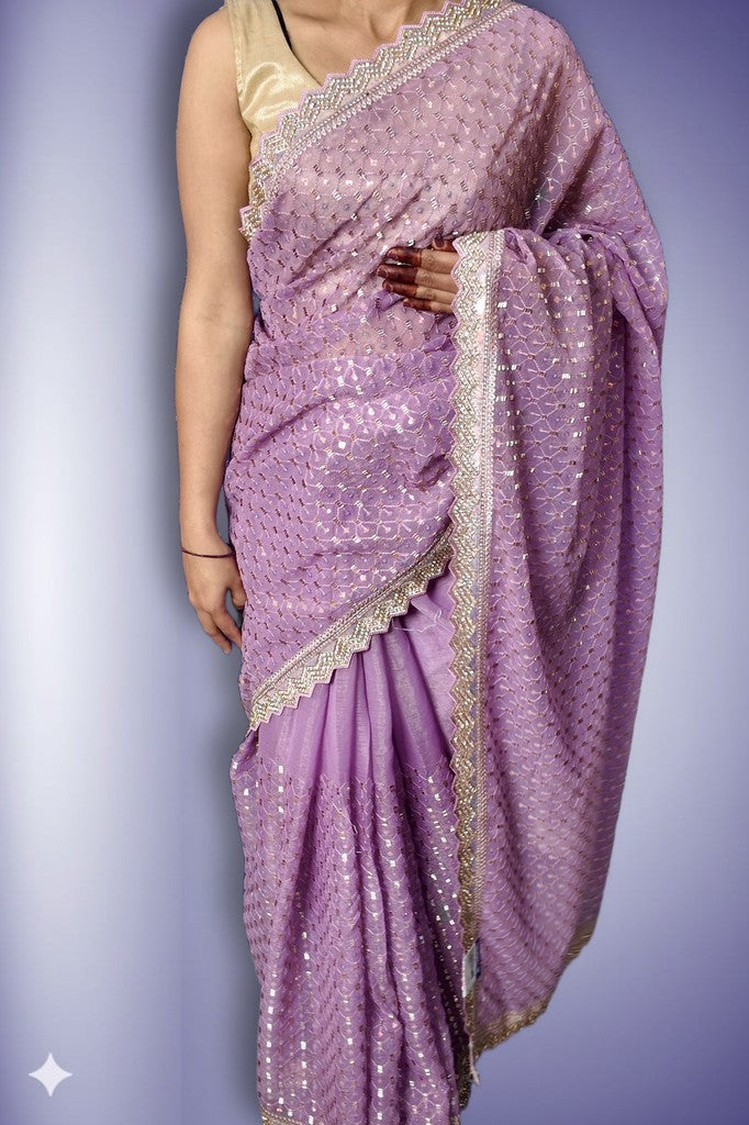 Orchid Ethereal Radiant Couture Saree