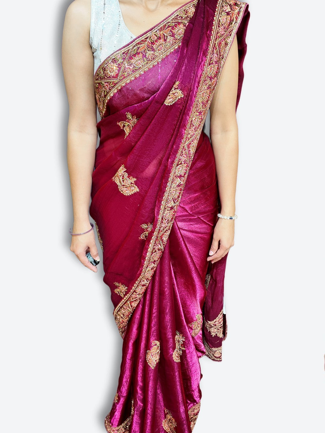 Crimson Regal Exquisite Heritage Saree