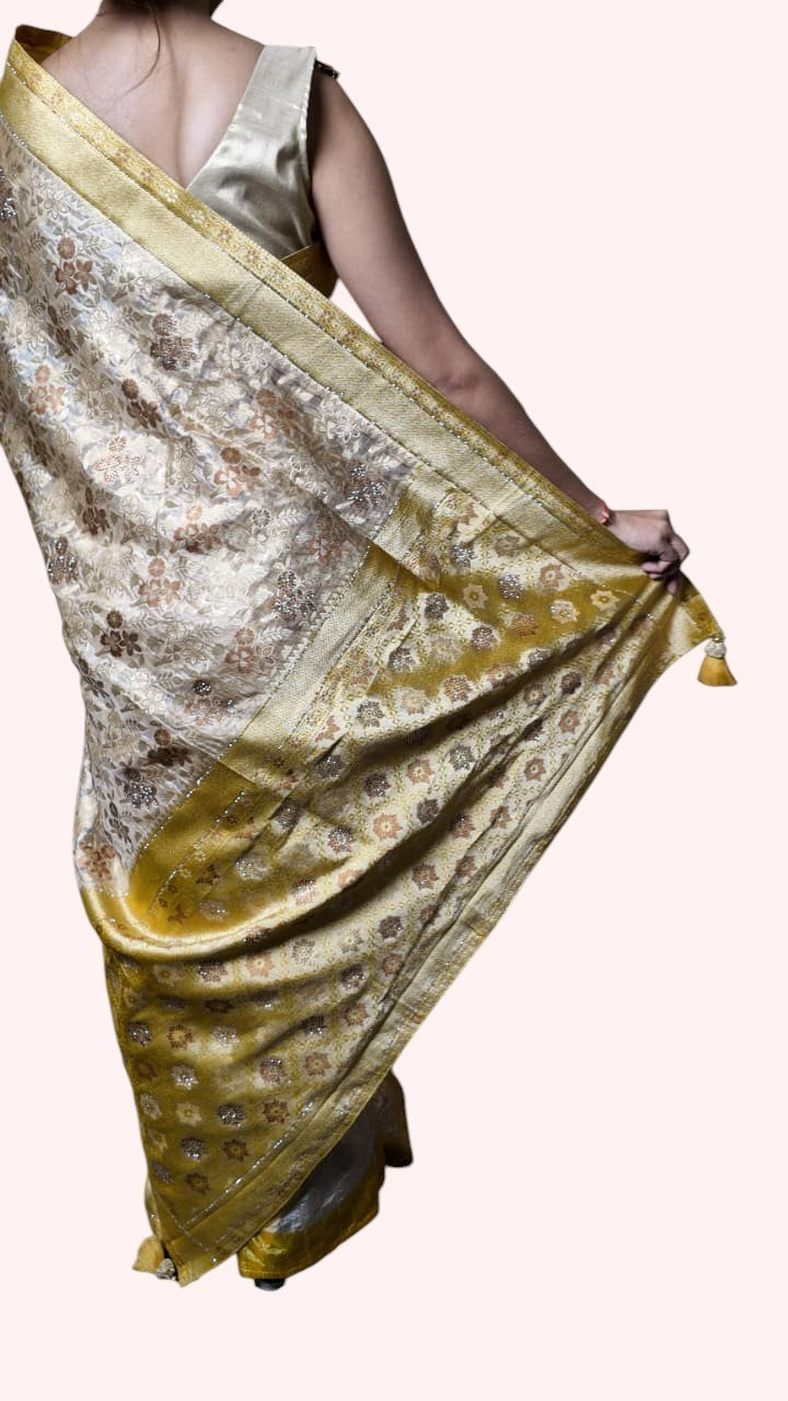 Champagne Regal Opulent Heritage Saree