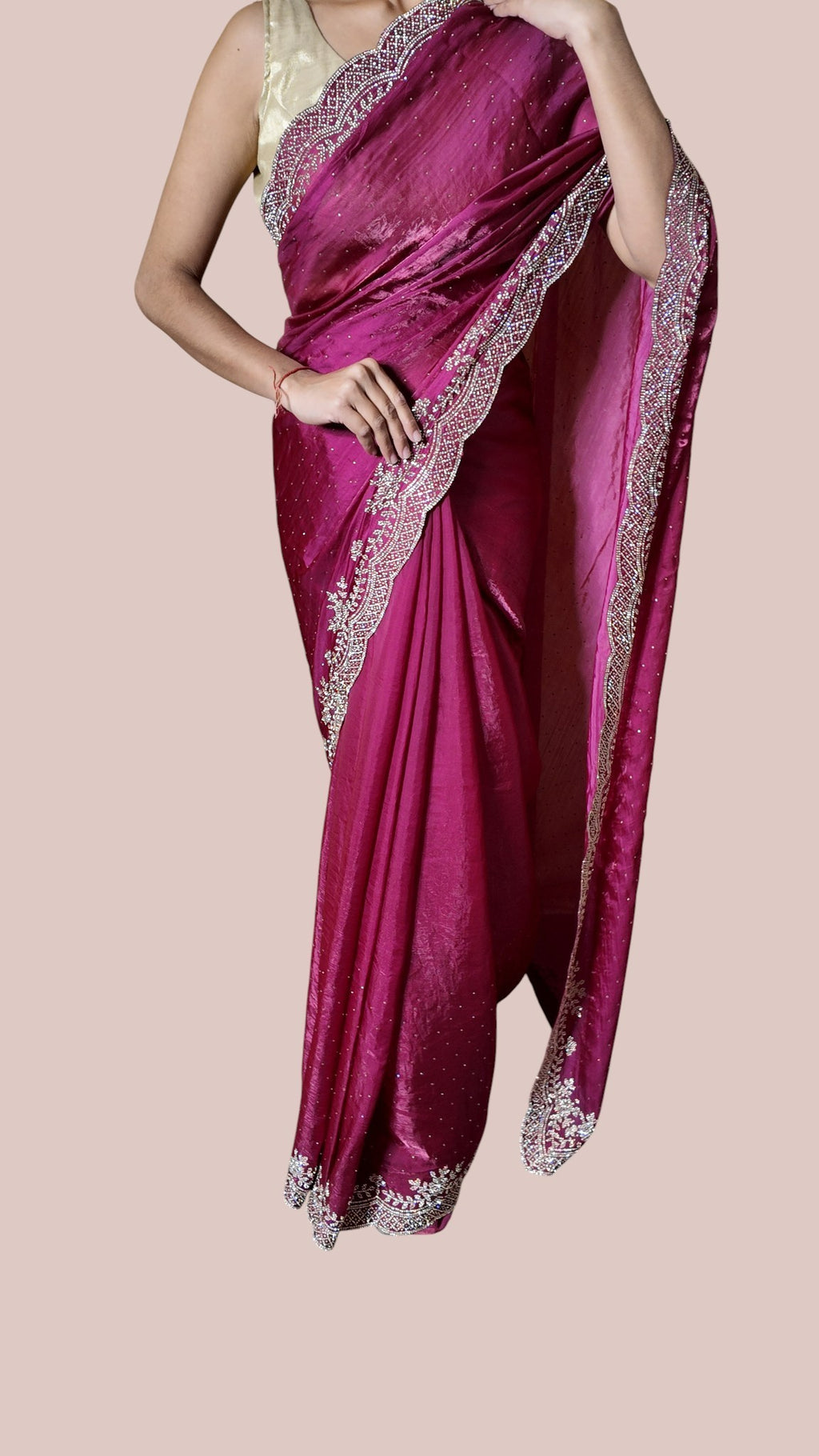 Fuchsia Regal Exquisite Couture Saree