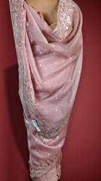 Blush Radiant Couture Elegance Saree