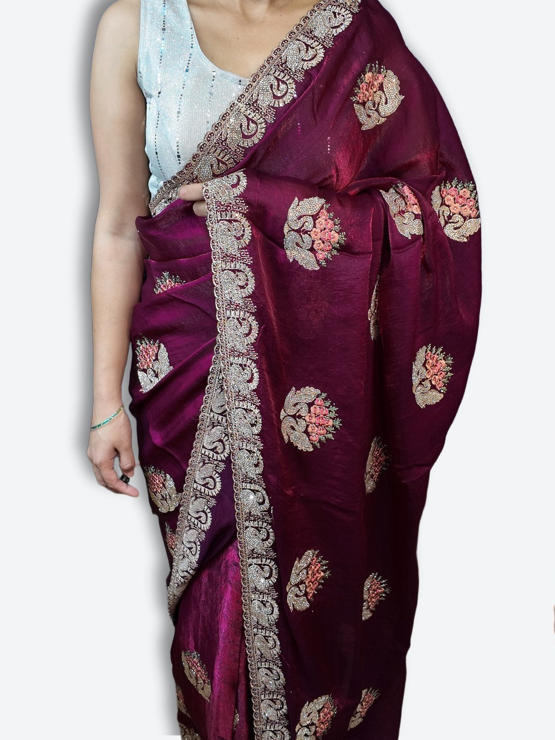 Bordeaux Regal Exquisite Heritage Saree