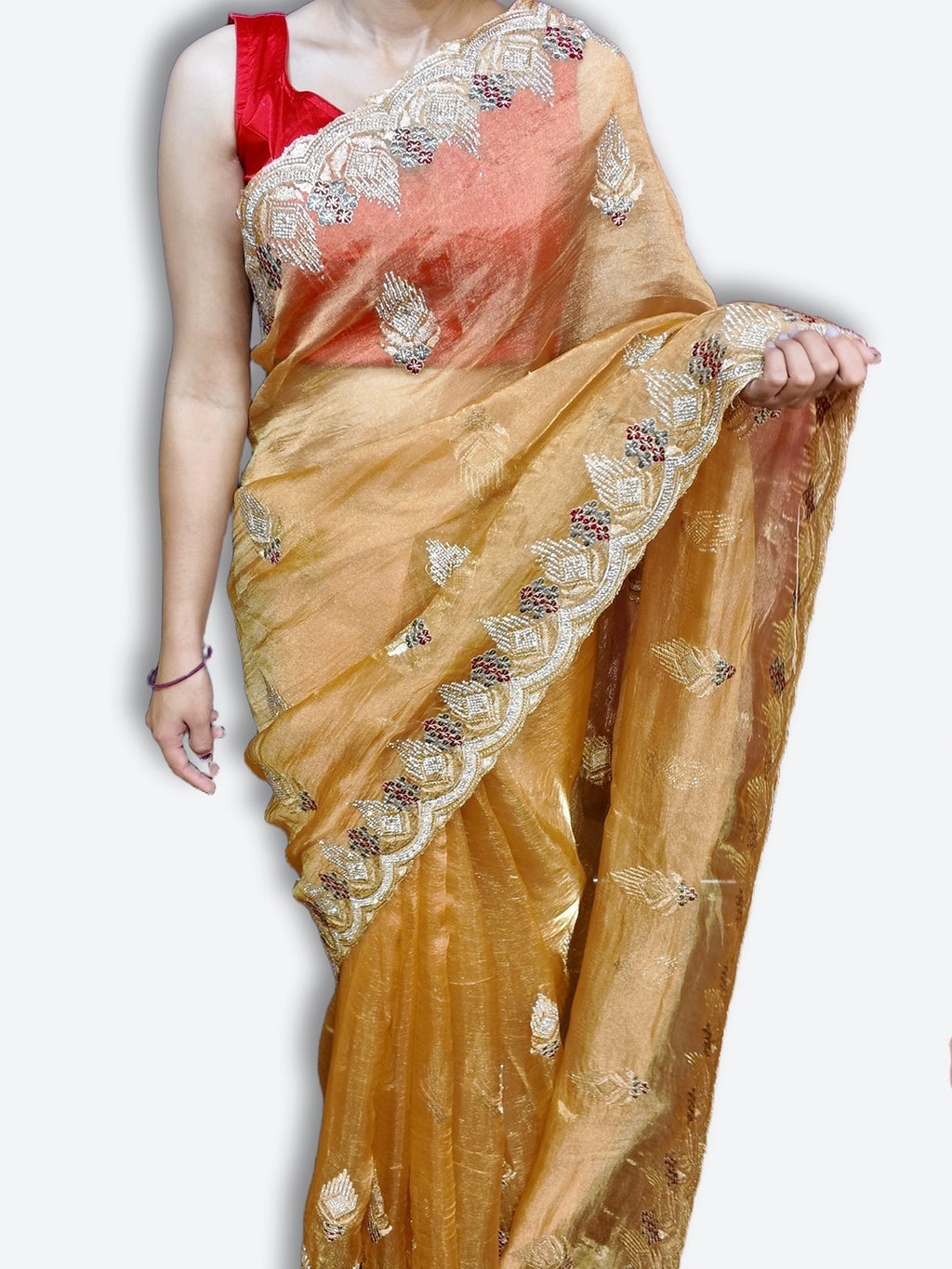 Champagne Regal Exquisite Heritage Saree