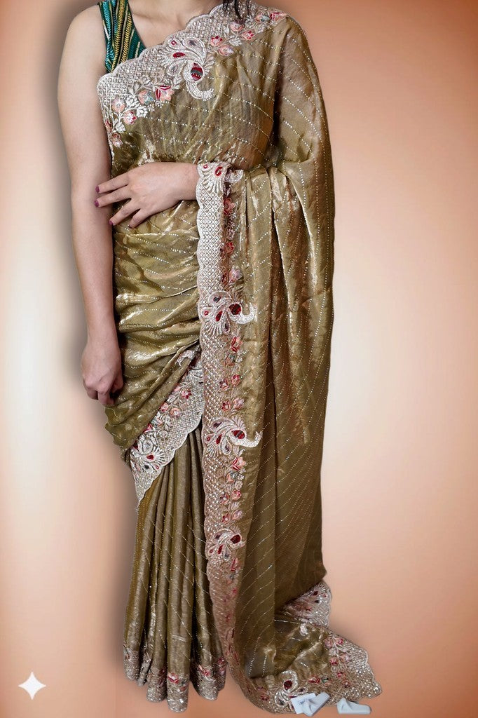 Gilded Regal Opulent Couture Saree