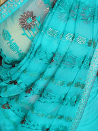 Azure Ethereal Regal Charm Saree