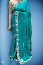 Emerald Regal Exquisite Bloom Saree