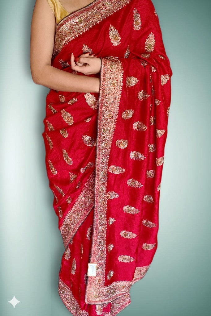 Crimson Regal Heritage Luxe Saree