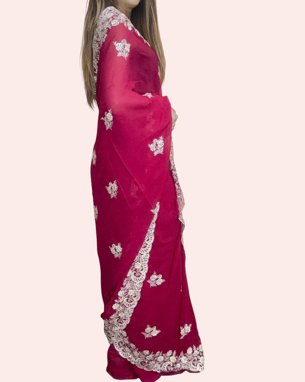 Fuchsia Regal Opulent Charm Saree