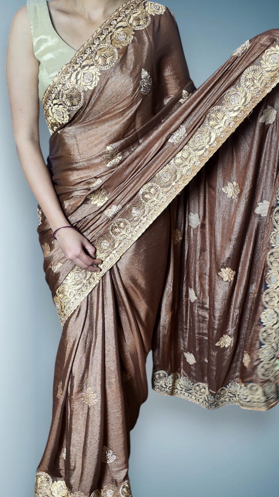 Copper Regal Majestic Heritage Saree