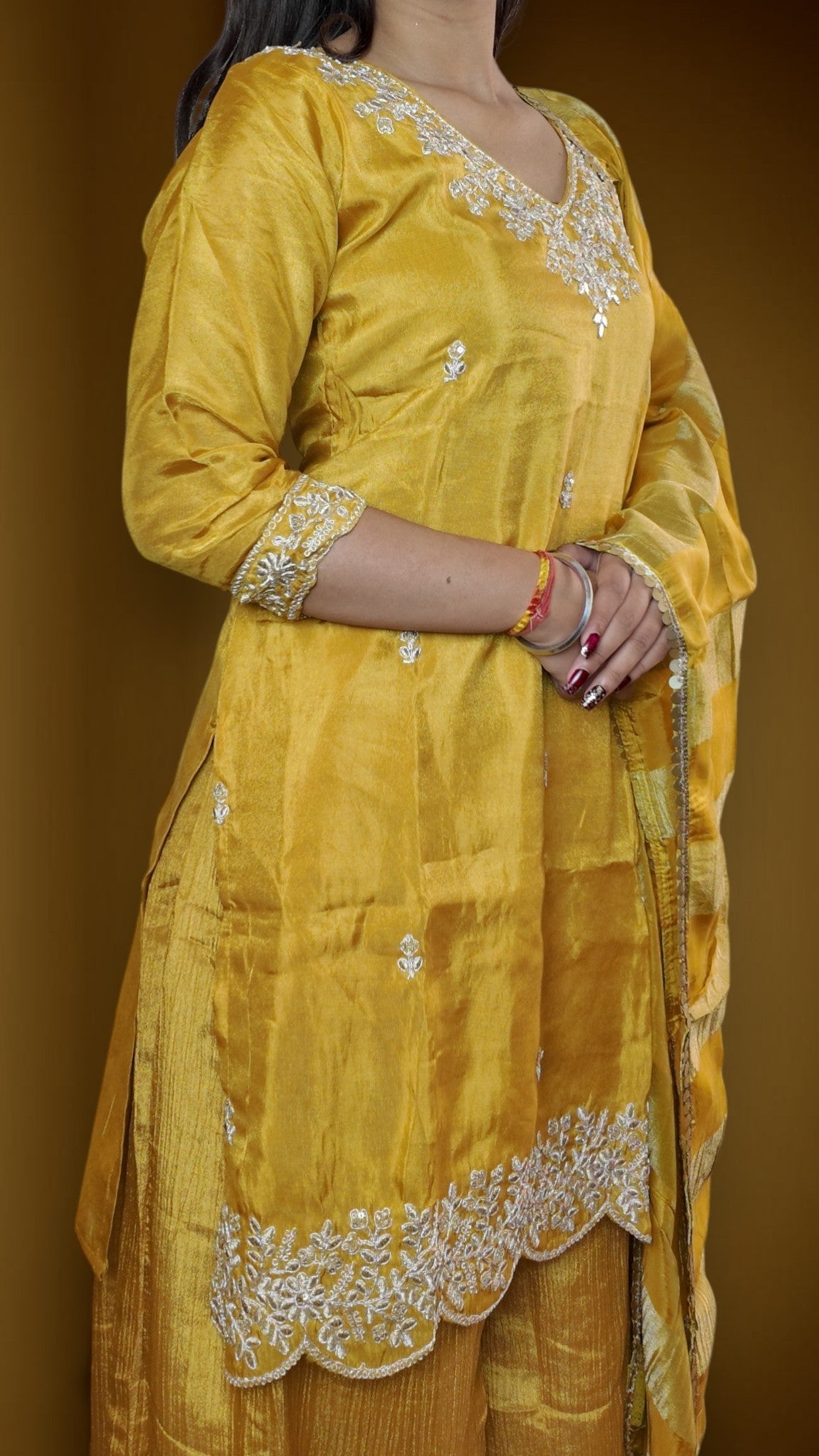 Saffron Regal Exquisite Elegance Suit