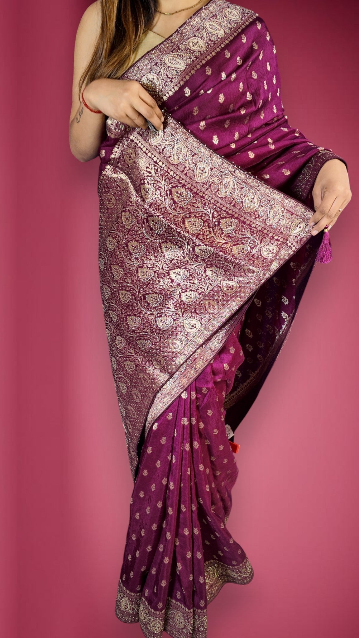 Fuchsia Regal Heritage Luxe Saree