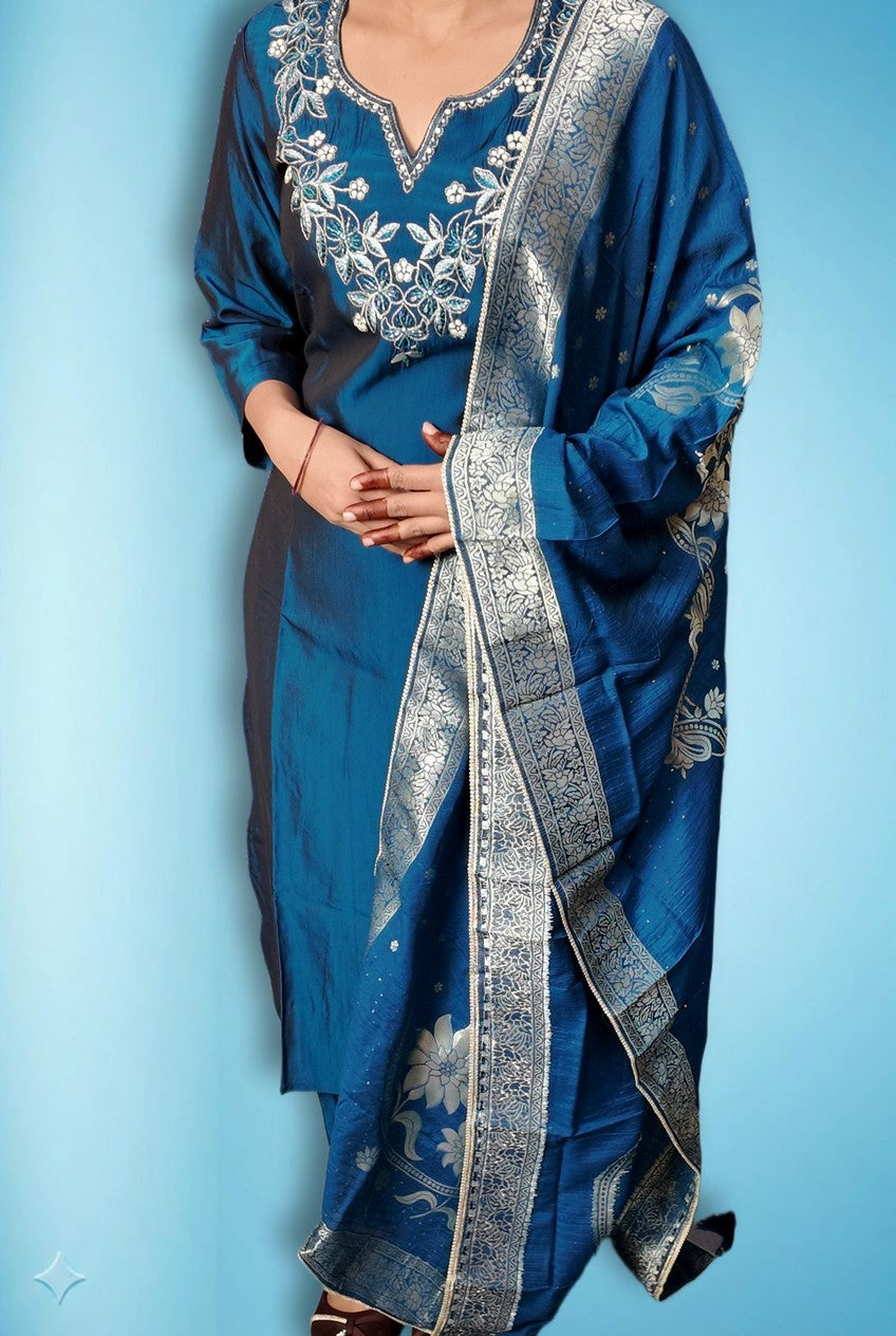 Sapphire Regal Opulent Elegance Suit