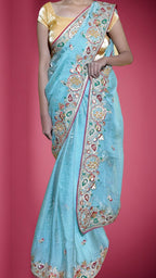 Azure Regal Exquisite Heritage Saree