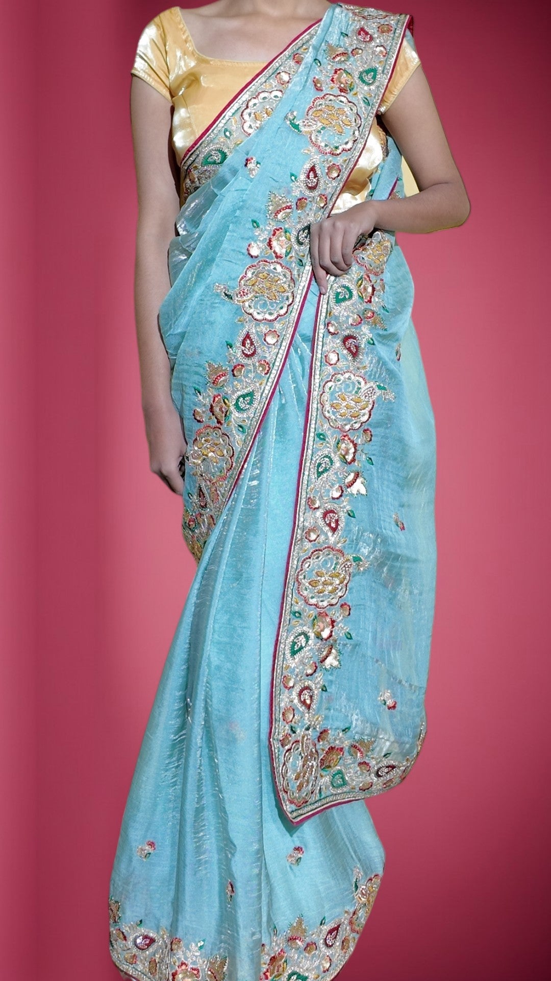 Azure Regal Exquisite Heritage Saree