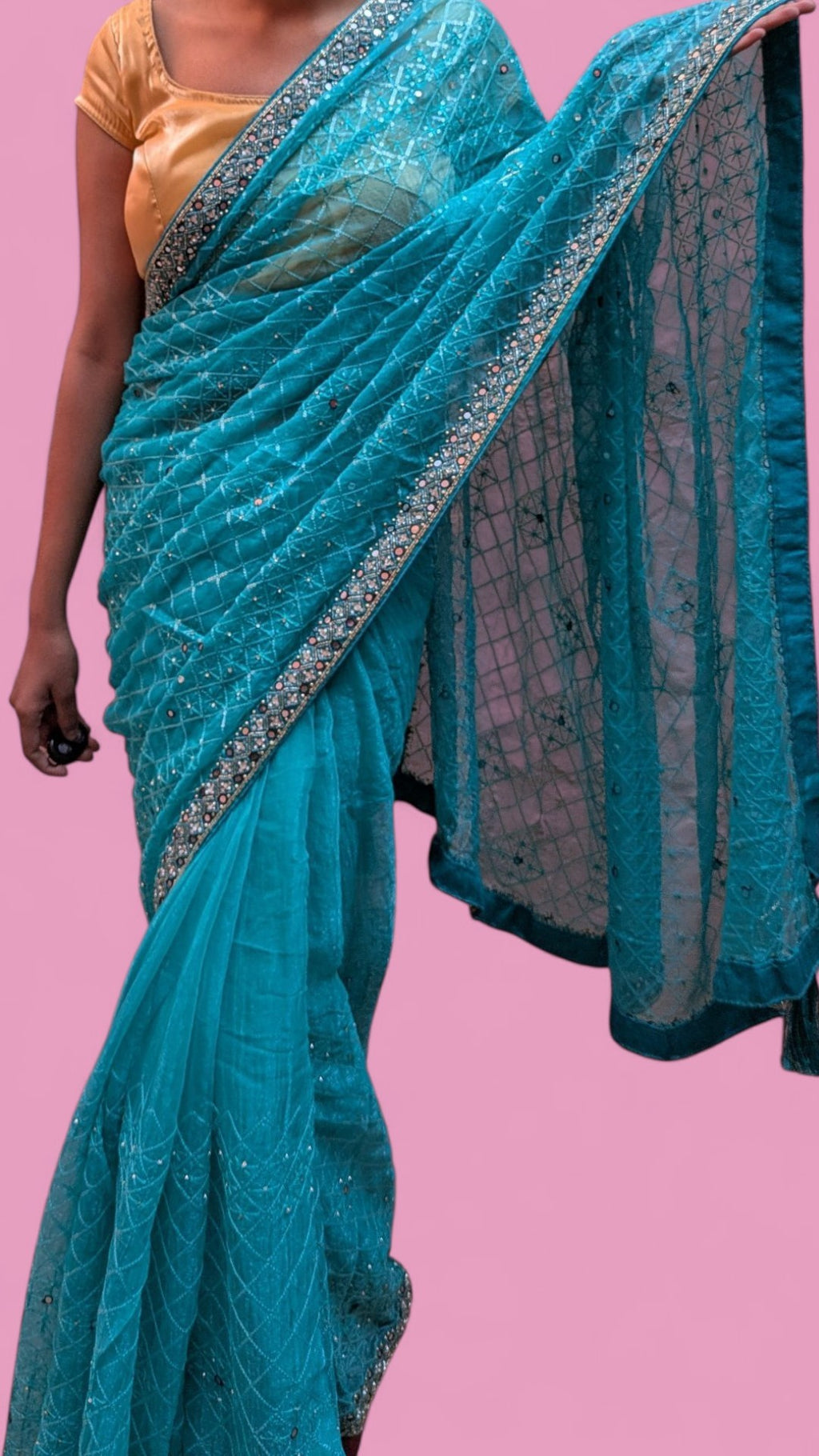 Jade Opulent Radiance Couture Saree