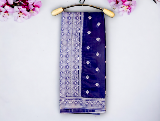 SS073 Banarasi Silk (Blue)