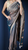 Turquoise Regal Opulent Essence Saree