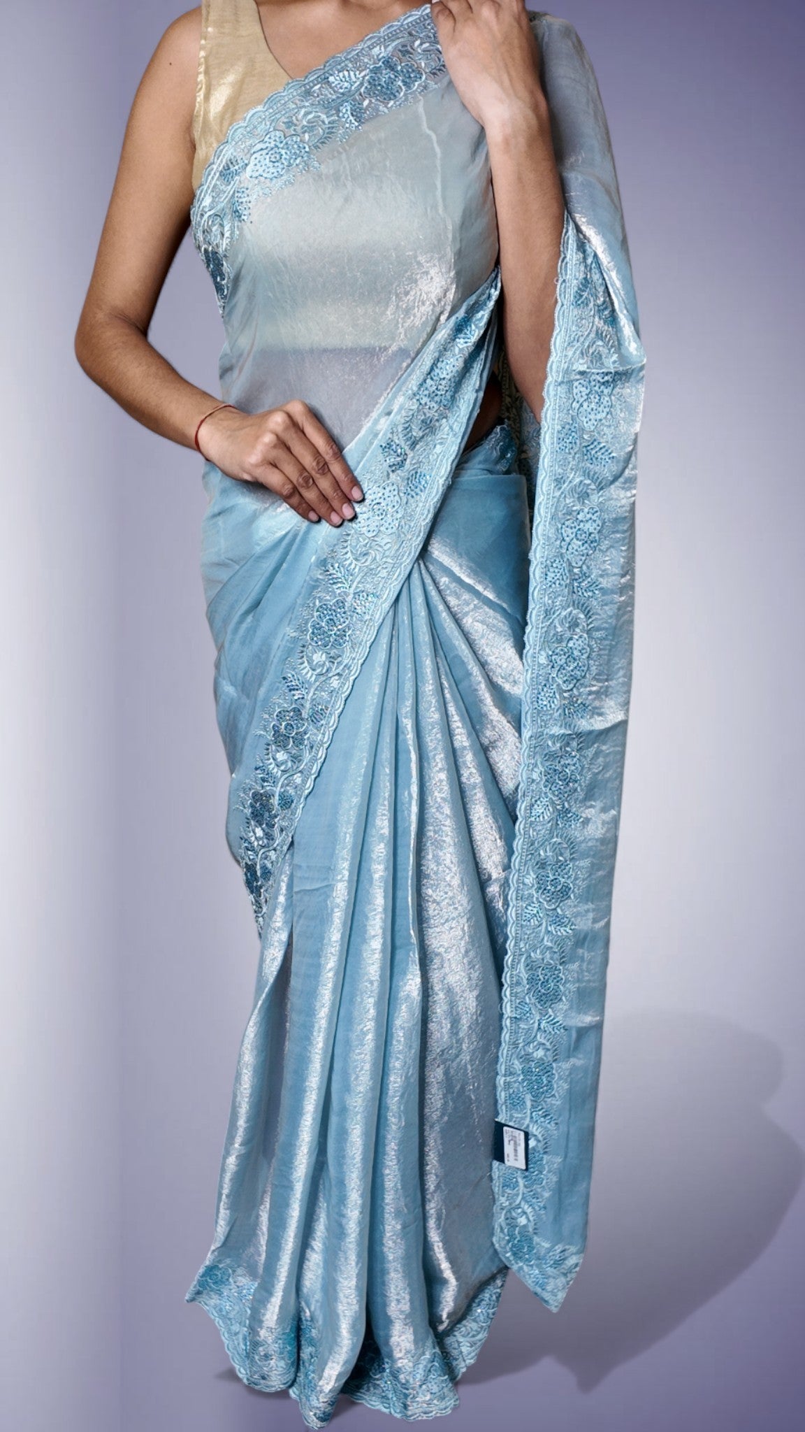 Azure Ethereal Regal Elegance Saree