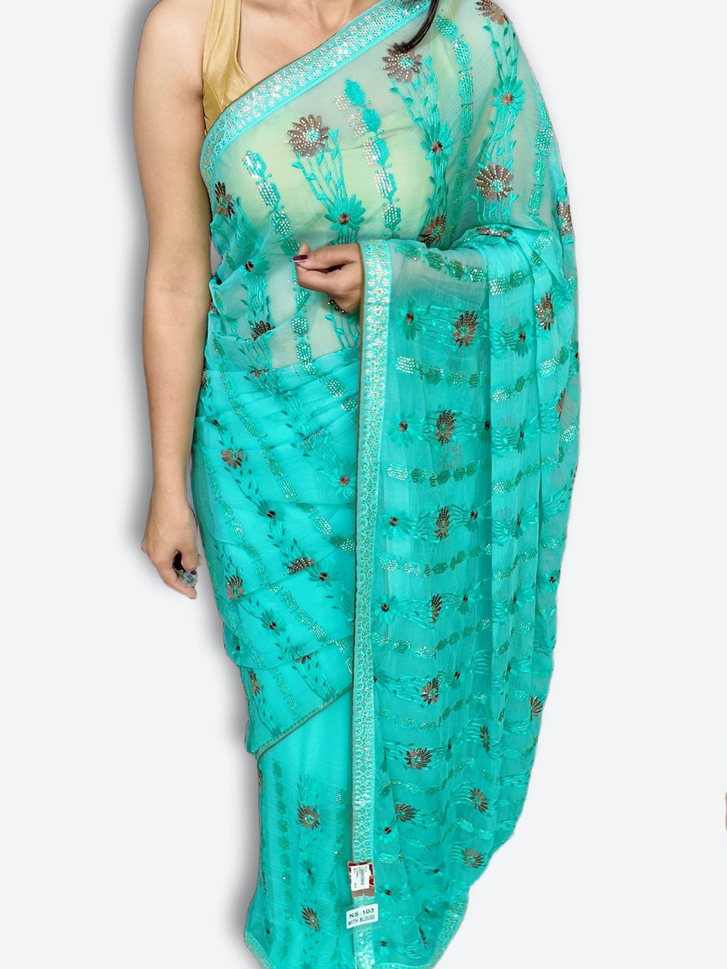 Azure Ethereal Regal Charm Saree
