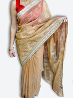 Champagne Radiant Exquisite Bridal Saree